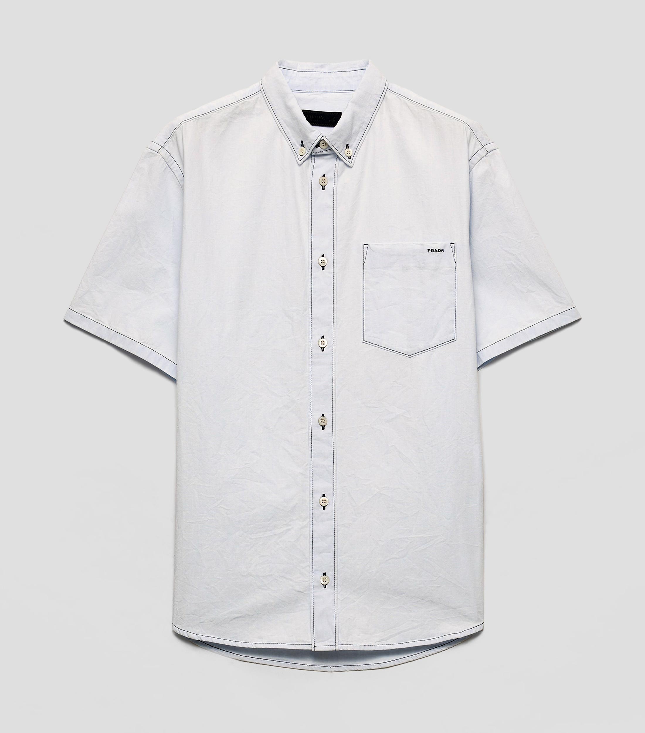 Camisa lisa manga corta Hombre
